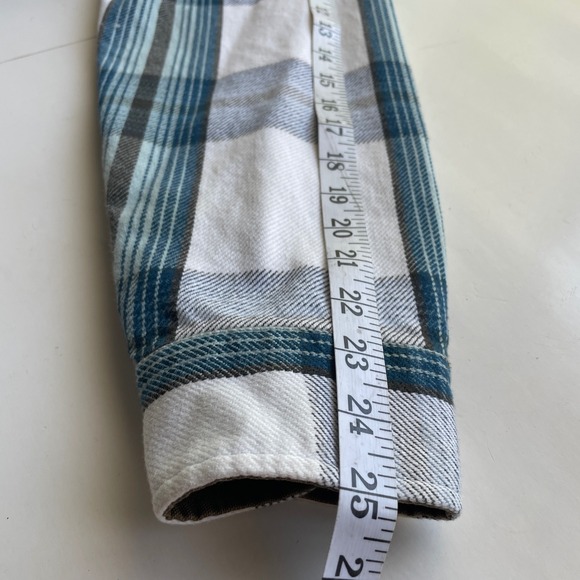 Eddie Bauer Mens Flannel Shirt Shacket‎ Large Relaxed Fit Plaid Heavy Classic - Picture 6 of 12